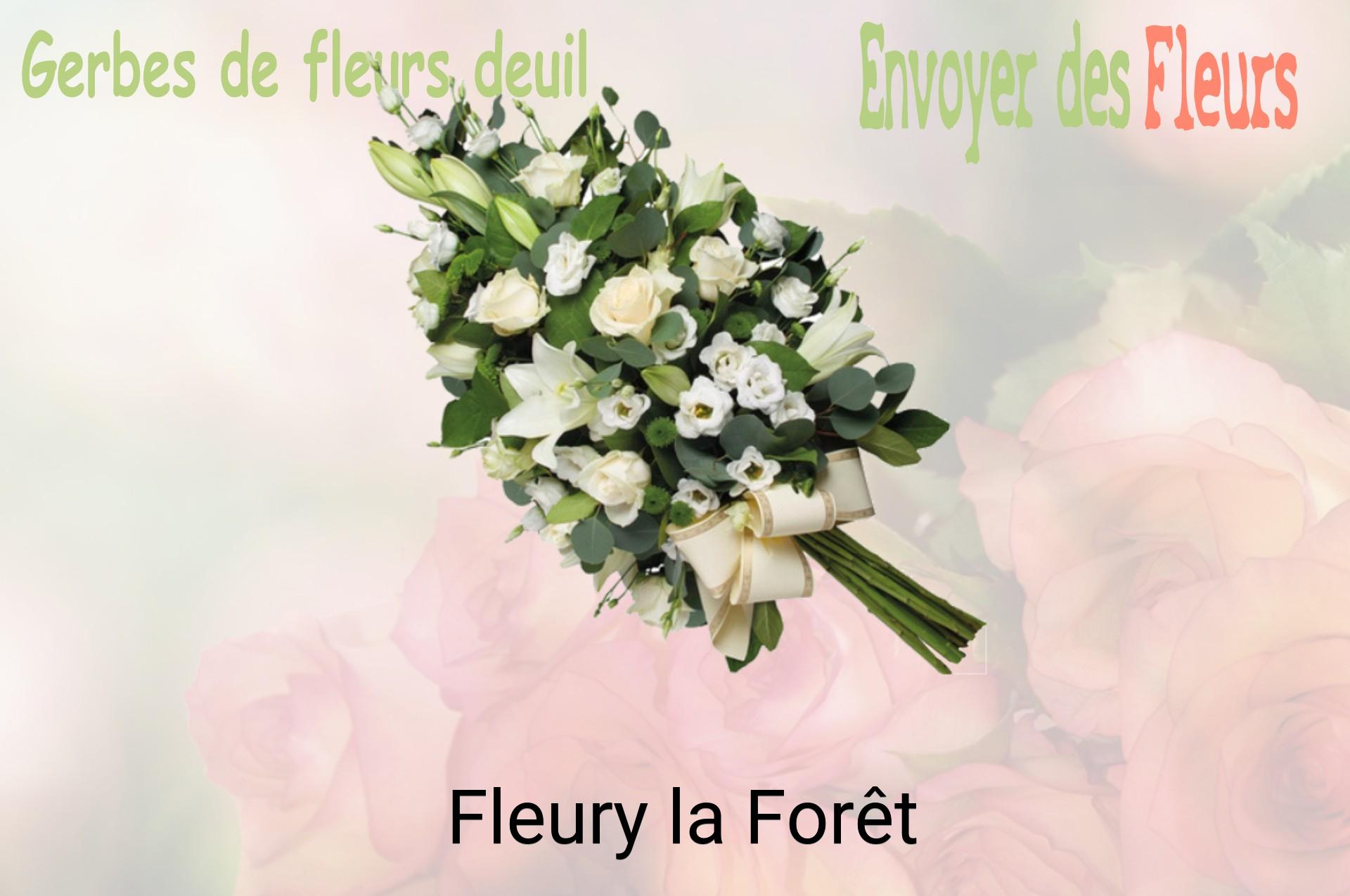 Gerbe de fleurs de deuil livrée à Fleury-la-Forêt